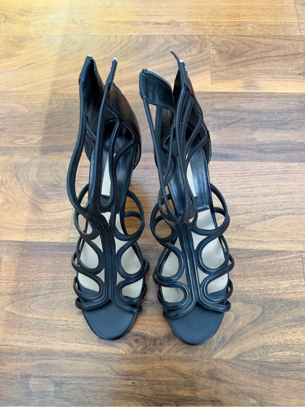 Michael Kors Women’s Black Strappy High-Heel Sandals